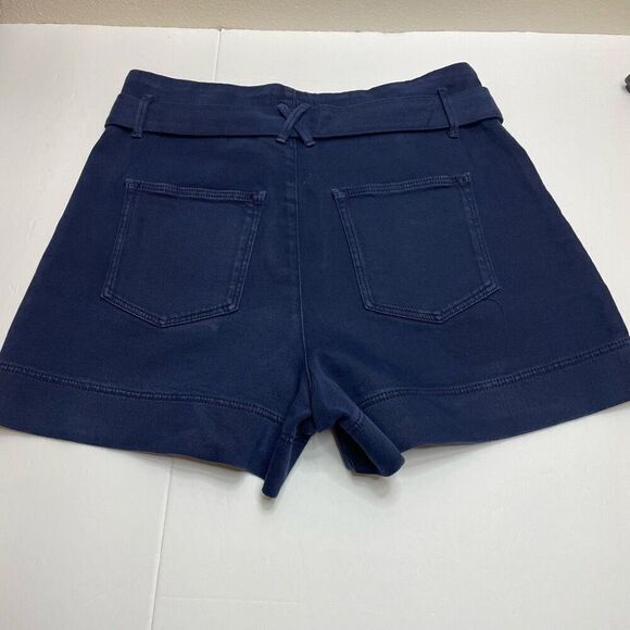 Ted Baker London Daniki Self Tie High Waisted Denim Shorts Dark Blue Size 32 - Picture 8 of 13